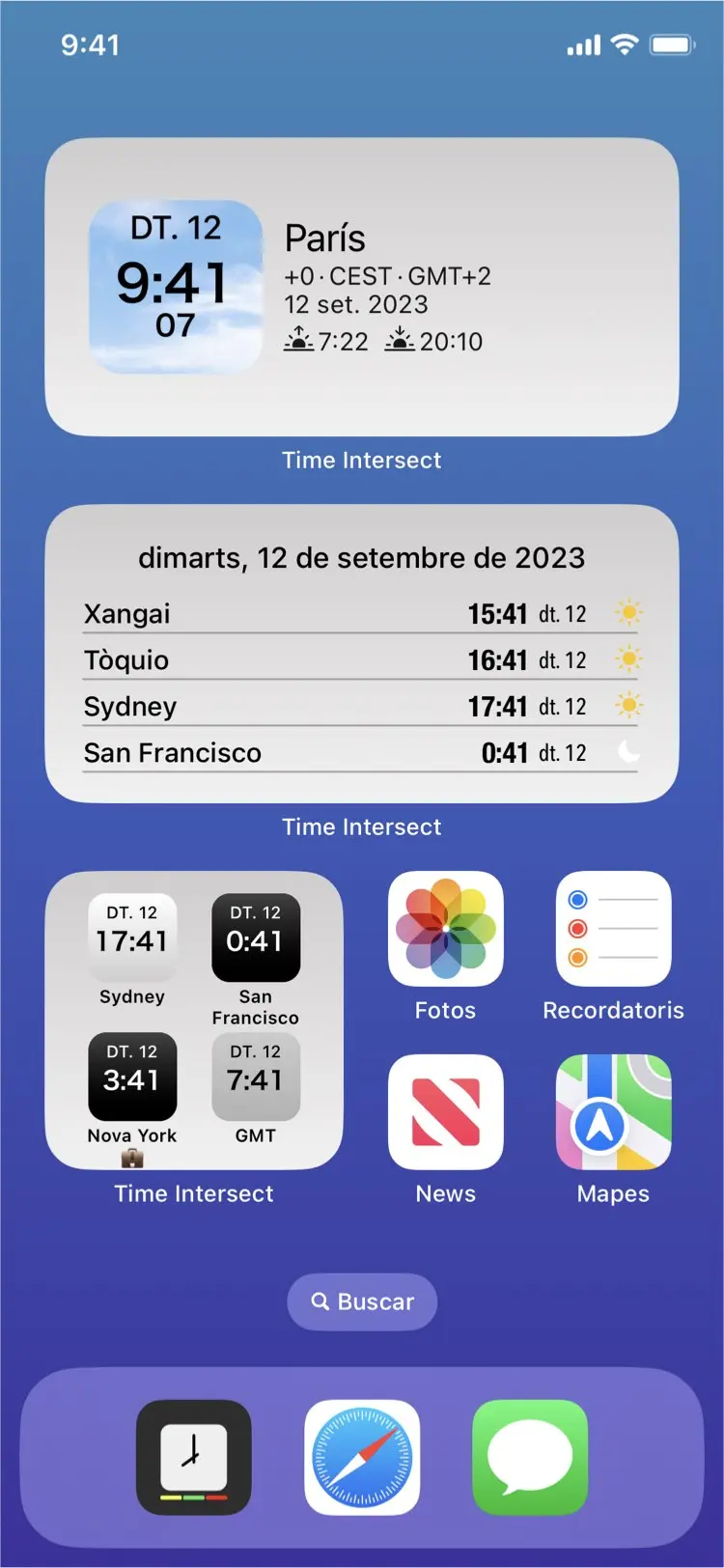 Time Intersect - Configura'l com més t'agradi!