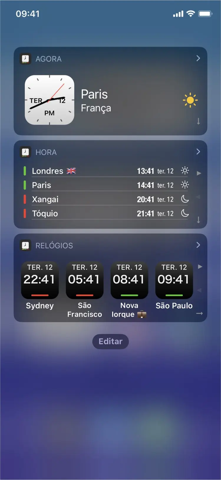Time Intersect - Widgets interativos